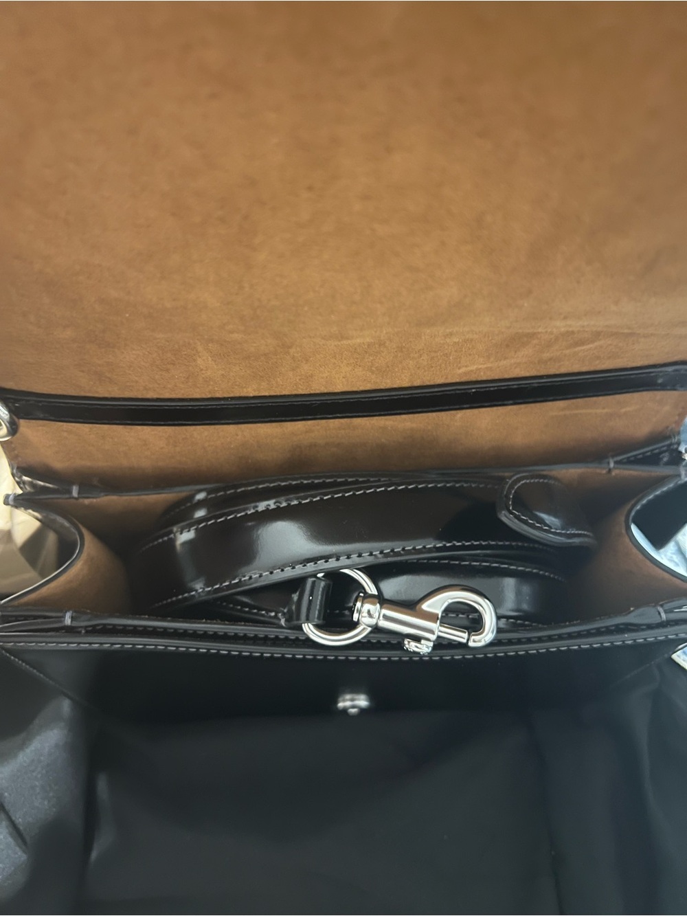 Coach Black Patent Leather Quinn Crossbody Bag - Picture 4 of 4